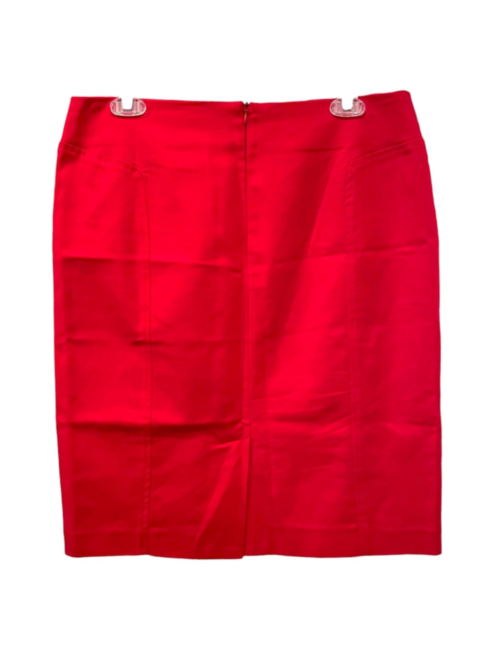 Women's Size 10 Darjoni Pencil Skirt Kick Pleat Red Career Business - Picture 3 of 9